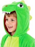 Kids Dinosaur Costume for Girls & Boys - 3D Hooded Animal Jumpsuit Costume for Halloween Party