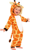 Toddler Giraffe Costume for Girls & Boys - 3D Hooded Animal Jumpsuit for Halloween Party