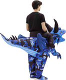 Ride-On Blue Dragon Inflatable Costume for Adults