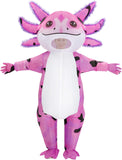 Inflatable Axolotl Costume for Adults Funny Blow Up Party Suit