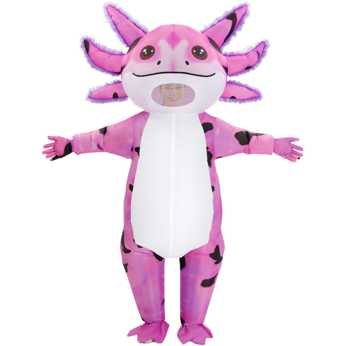 Inflatable Axolotl Costume for Adults Funny Blow Up Party Suit