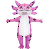 Inflatable Axolotl Costume for Adults Funny Blow Up Party Suit