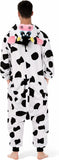 Adult Cow Onesie Costume - 3D Hooded Animal One-Piece Pajama for Halloween Men Women