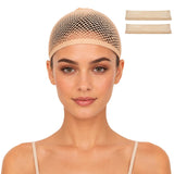 2PCS Brown Wig Caps, Breathable Hair Net for Women Non Slip