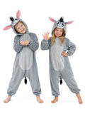 Kids Donkey Costume for Girls & Boys - 3D Hooded Animal Jumpsuit Costume for Halloween Party