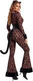 Leopard Costume for Women, 4PCS Animal Print Jumpsuit