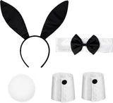 Black Bunny Ears Costume Accessories Set for Women