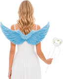Blue Angel Wings and Wand Set for Women