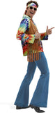 Men's Retro 1960s Hippie Costume for Halloween Party