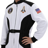 Adult Astronaut Costume for Men White Space Suit Costume for Halloween Cosplay Dress Up Party