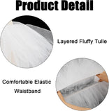 Black/White/Mulitcolor Tutu Skirt for WomenFluffy Layered