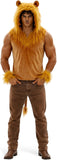Mens Lion Costume Adult King of the Jungle Costumes With Mane Halloween Animal Cosplay Costumes for Men Women