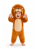 Toddler Cute Lion Costume for Girls & Boys - 3D Hooded Animal Jumpsuit for Halloween Party