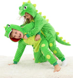 Kids Dinosaur Costume for Girls & Boys - 3D Hooded Animal Jumpsuit Costume for Halloween Party