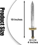 2pcs Toy Sword, LARP Sword for Kids, Cool Toys for Boys,Medieval Knight Weapons Prop Silver