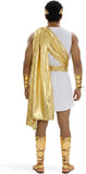 Mens Greek God Costume Adult Greek Mythology Costume Toga Costumes Roman Toga With Accessories Halloween Costume
