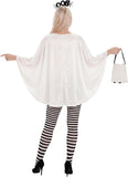 4 Pcs Women Ghost Costume Halloween White Ghost Poncho