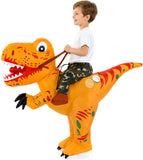 Inflatable Dinosaur Costume for Kids, Funny Blow Up Ride on Costumes for Halloween Cosplay Parties