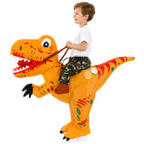 Inflatable Dinosaur Costume for Kids, Funny Blow Up Ride on Costumes for Halloween Cosplay Parties