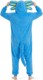 Adult Axolotl Onesie Costume - 3D Hooded Animal One-Piece Pajama for Halloween Men Women