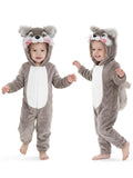 Toddler Squirrel Costume for Girls & Boys - 3D Hooded Animal Jumpsuit for Halloween Party