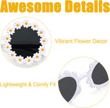 Hippie Glasses for Women, Flower Frame Costume Accessory
