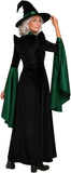 Witches Costumes for Women, 3PCS Gothic Witch Dress | Women witches costumes with pointed hat and glasses, classic black & green wizard professor cosplay gown
