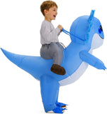 Inflatable Axolotl Costume Kids, Funny Ride-on Blow Up Outfit