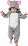 Toddler Mouse Costume for Girls & Boys - 3D Hooded Animal Jumpsuit for Halloween Party