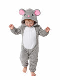 Toddler Mouse Costume for Girls & Boys - 3D Hooded Animal Jumpsuit for Halloween Party