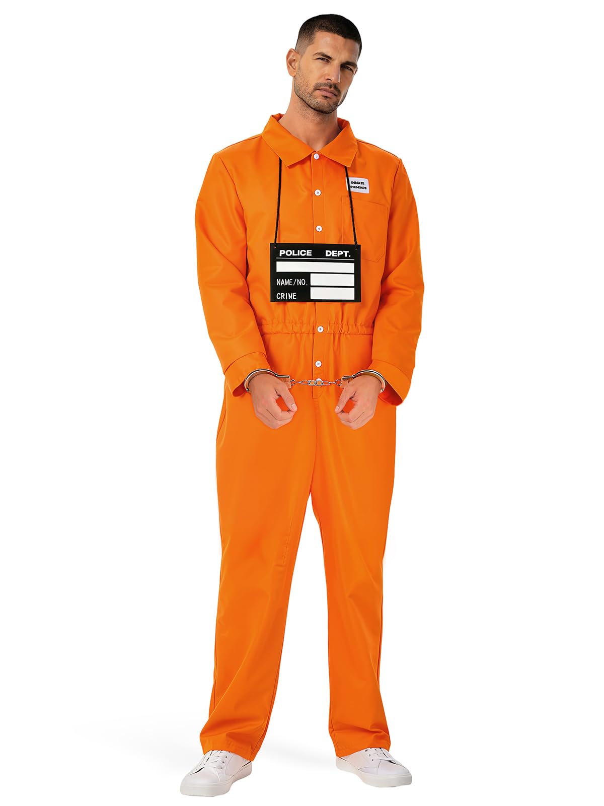 Adult Prisoner Costume for Men - Inmate Costumes Man Halloween