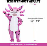 Inflatable Axolotl Costume for Adults Funny Blow Up Party Suit
