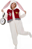 Adult Magical Bunny Onesie Costume - 3D Hooded Animal One-Piece Pajama for Halloween Women