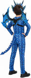 Kids Evil Dragon Halloween Costume, Boys Dragon Dress Up Outfit with Mask, Wings & Bodysuit