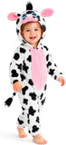 Toddler Adorable Cow Costume for Girls & Boys - 3D Hooded Animal Jumpsuit for Halloween Party