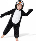 Toddler Penguin Onesie Costume for Halloween with 3D Hood and Tail