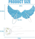 Blue Angel Wings and Wand Set for Women