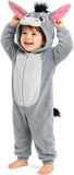 Toddler Grey Donkey Costume for Girls & Boys - 3D Hooded Animal Jumpsuit for Halloween Party