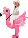 Ride-On Flamingo Inflatable Costume for Adults