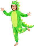 Kids Dinosaur Costume for Girls & Boys - 3D Hooded Animal Jumpsuit Costume for Halloween Party