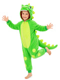 Kids Dinosaur Costume for Girls & Boys - 3D Hooded Animal Jumpsuit Costume for Halloween Party
