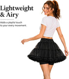 Petticoat Tutu Skirt for Women, Short Layered Tulle