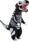 Inflatable Skeleton Dinosaur Costume for Kids, Funny Blow Up T-Rex Costumes for Halloween Cosplay Parties