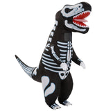 Inflatable Skeleton Dinosaur Costume for Kids, Funny Blow Up T-Rex Costumes for Halloween Cosplay Parties