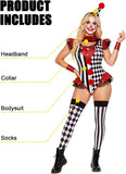 4 PCS Clown Costume for Women