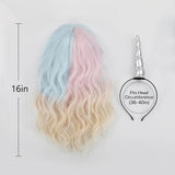 Unicorn Wig with Horn Headband, Halloween Rainbow Costume Set