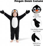 Toddler Penguin Onesie Costume for Halloween with 3D Hood and Tail