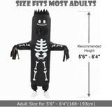 Inflatable Skeleton Tube Man Costume Adults Halloween Blow Up