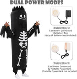 Inflatable Skeleton Tube Man Costume Adults Halloween Blow Up