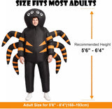 Inflatable Spider Costume for Adults, Funny Black Blow Up Suit